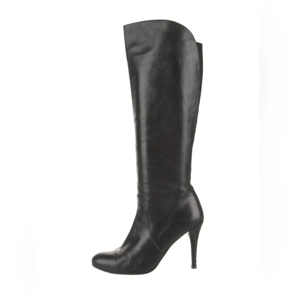 Stuart Weitzman Black Knee high Leather Boots Size 9.5